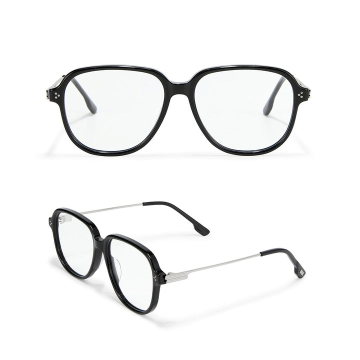 Retro square plain college style eyeglasses - Vera Lumina