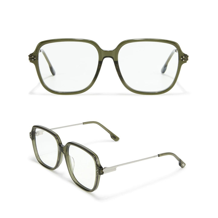 Retro square plain college style eyeglasses - Vera Lumina