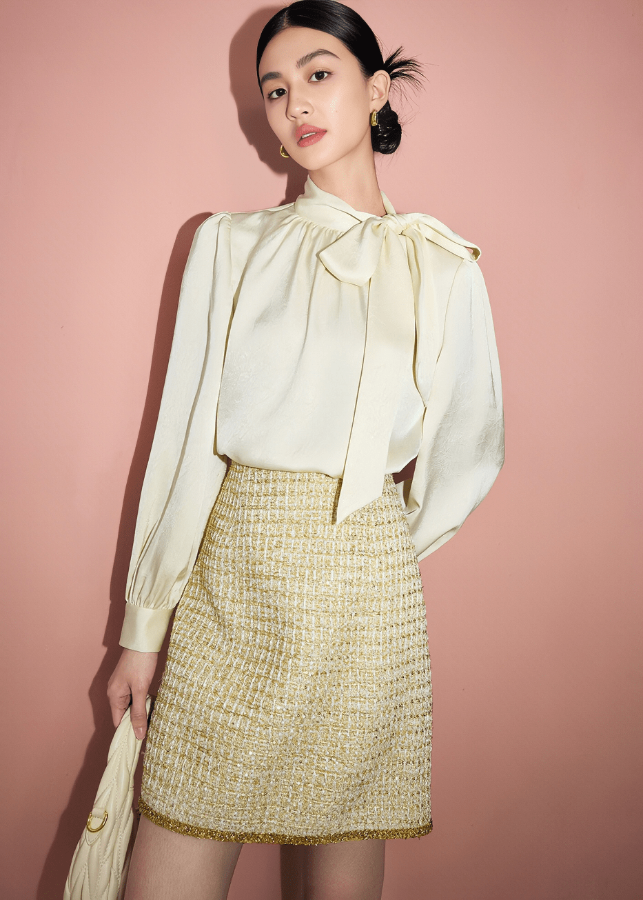 REVERENCE BOW BLOUSE - Vera Lumina