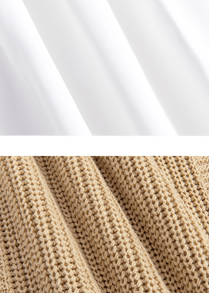 RIBBED KNIT VEST LAYERED BLOUSE - Vera Lumina