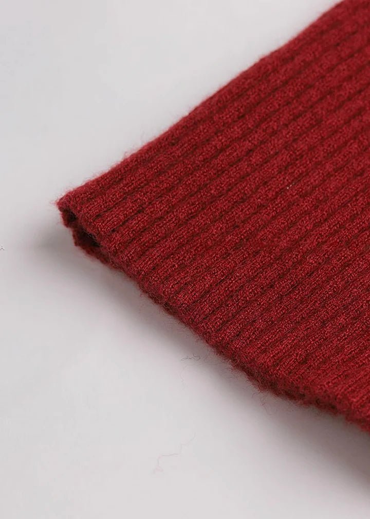 Ribbon Shoulder - Cut Ribbed Knit Top - Vera Lumina