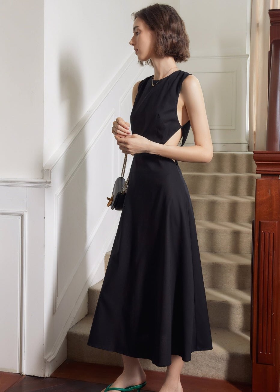 round neck backless dress - Vera Lumina