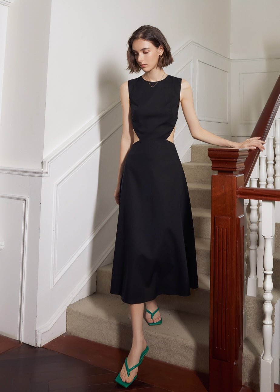 round neck backless dress - Vera Lumina
