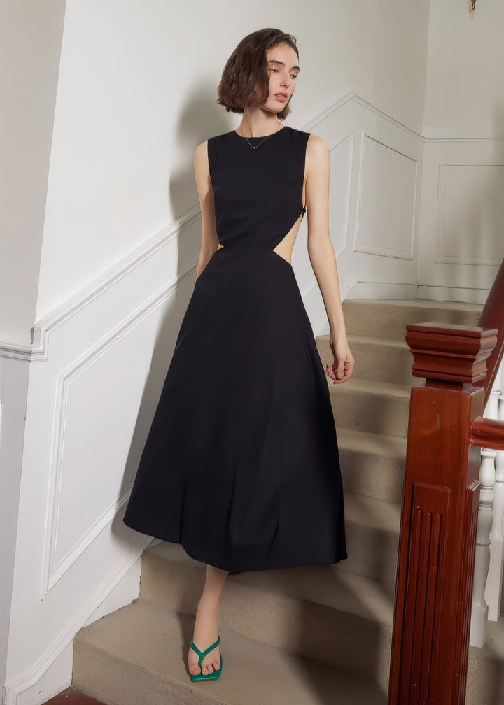 round neck backless dress - Vera Lumina