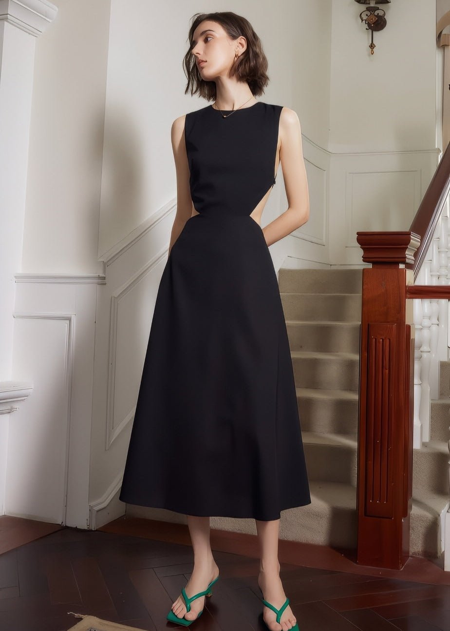 round neck backless dress - Vera Lumina
