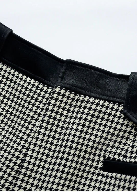royal houndstooth knight short jacket & skirt - Vera Lumina