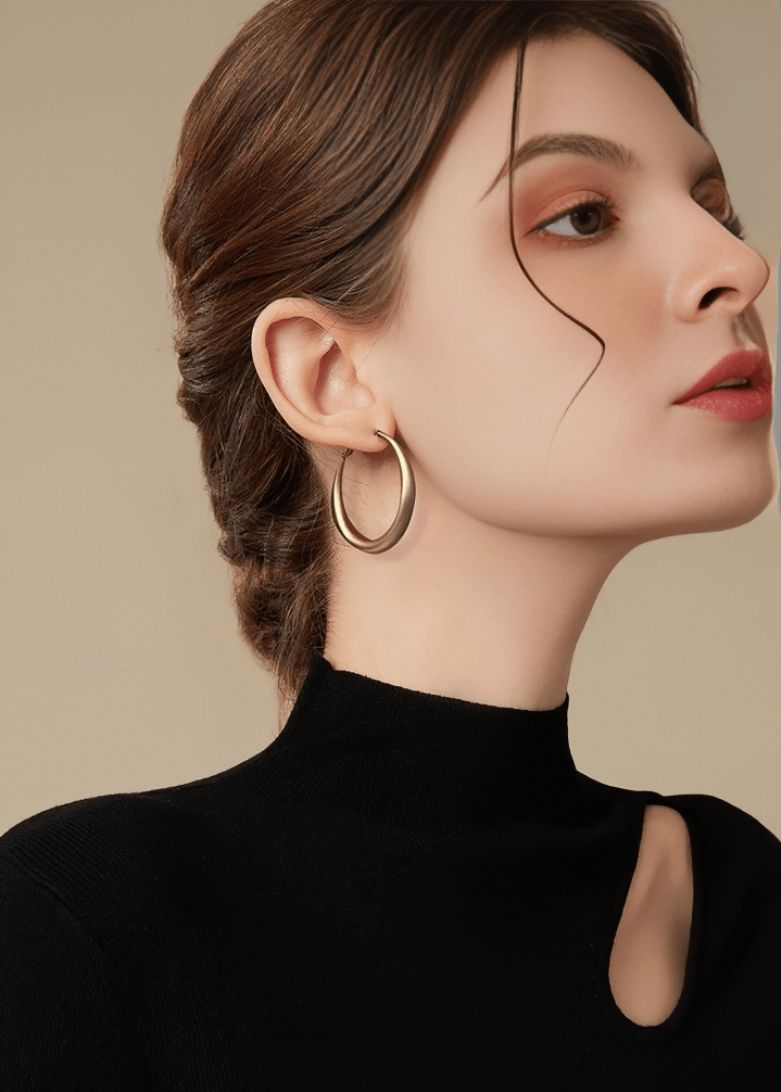 SATIN BUMP ORBIT PIERCED EARRINGS - Vera Lumina