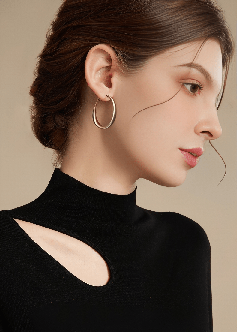 SATIN BUMP ORBIT PIERCED EARRINGS - Vera Lumina