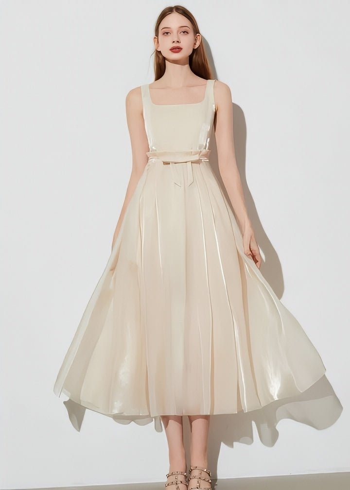 Satin Sheer Two - Piece Style Dress - Vera Lumina
