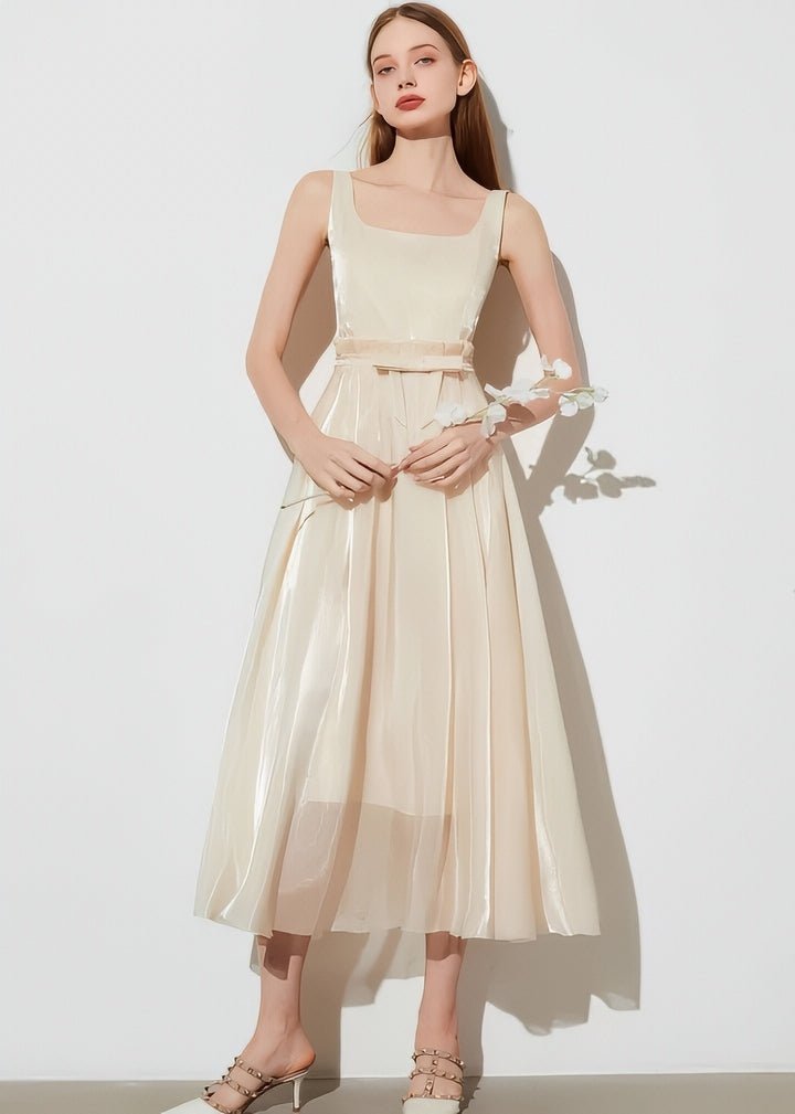 Satin Sheer Two - Piece Style Dress - Vera Lumina