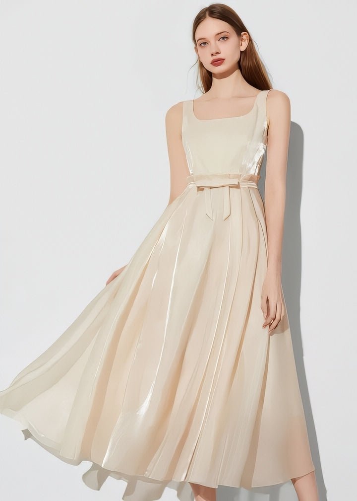 Satin Sheer Two - Piece Style Dress - Vera Lumina