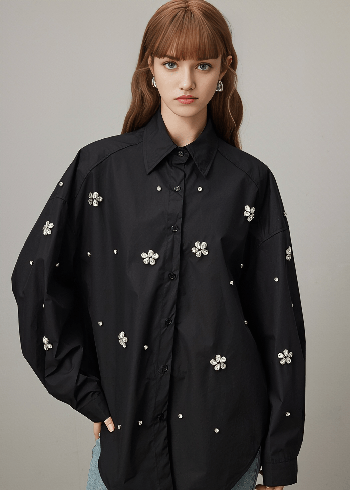 SCATTERED DAISY PEARL SHIRT - Vera Lumina