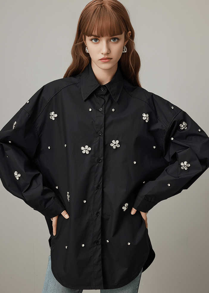 SCATTERED DAISY PEARL SHIRT - Vera Lumina