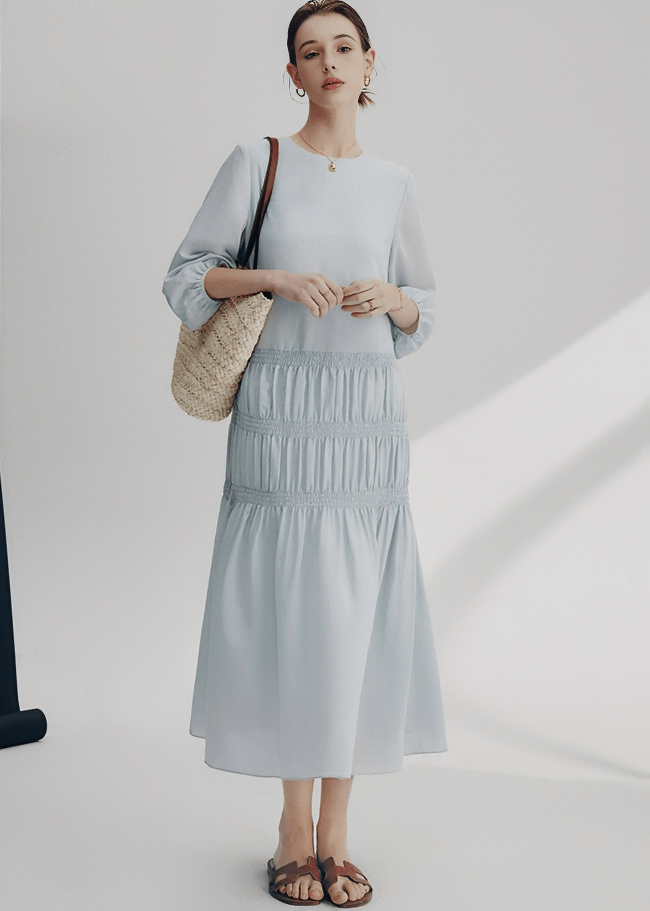 SCULPTURAL BALLOON TIER DRESS - Vera Lumina