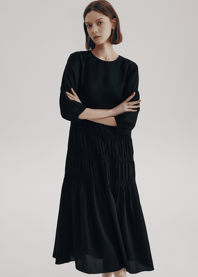 SCULPTURAL BALLOON TIER DRESS - Vera Lumina