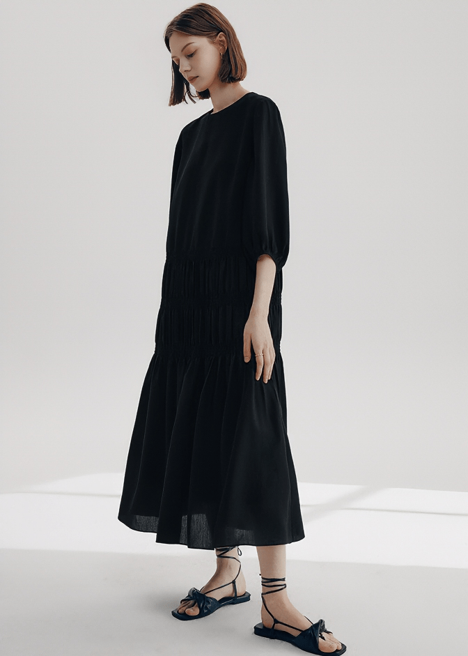 SCULPTURAL BALLOON TIER DRESS - Vera Lumina