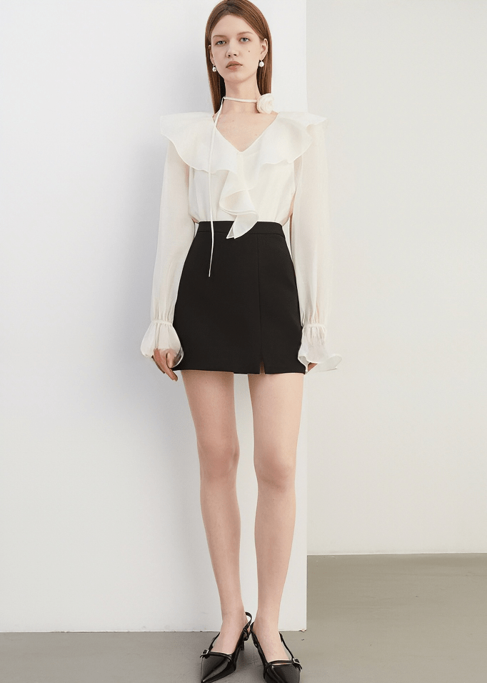 SCULPTURAL BLOOM ORGANZA BLOUSE - Vera Lumina