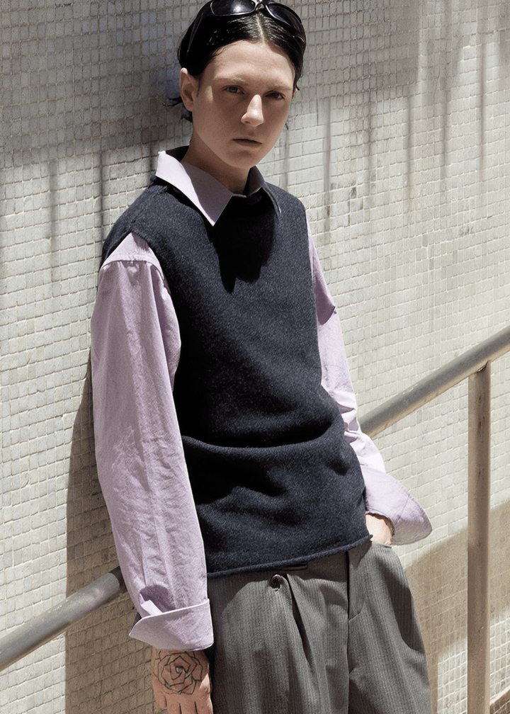 SCULPTURAL KNIT VEST - Vera Lumina