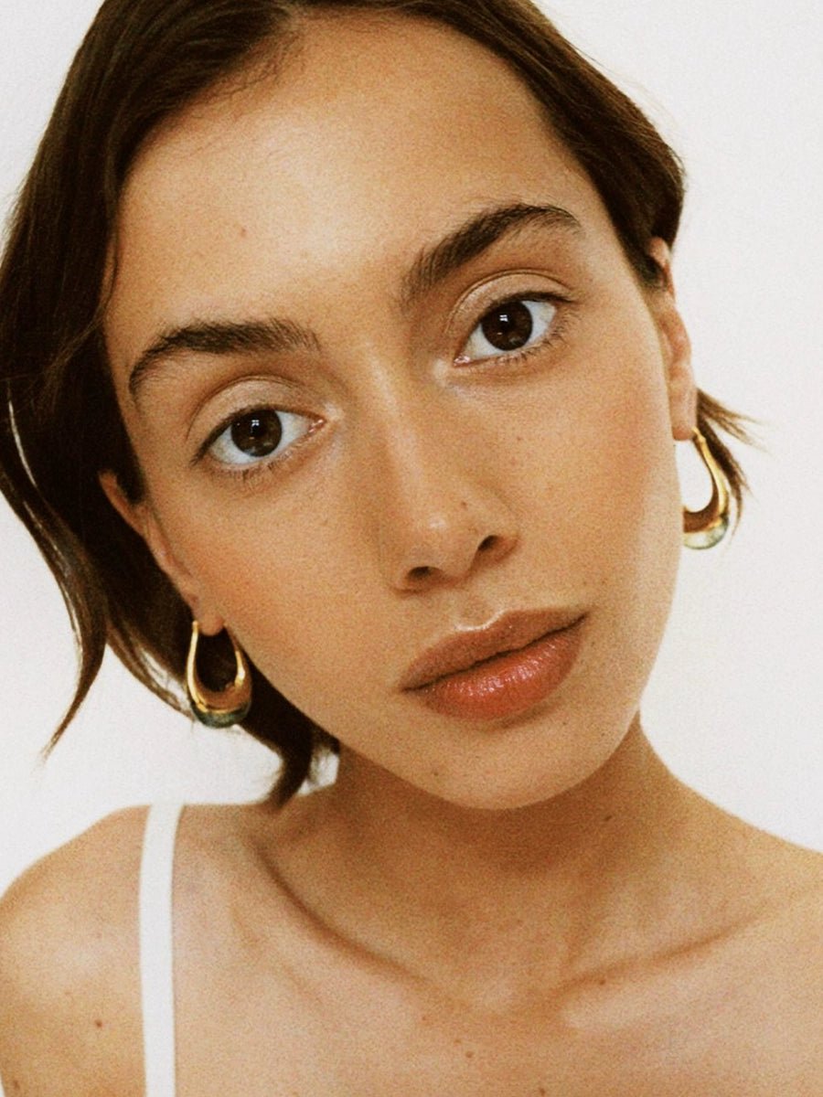 Sculpture water droplets earrings - Vera Lumina