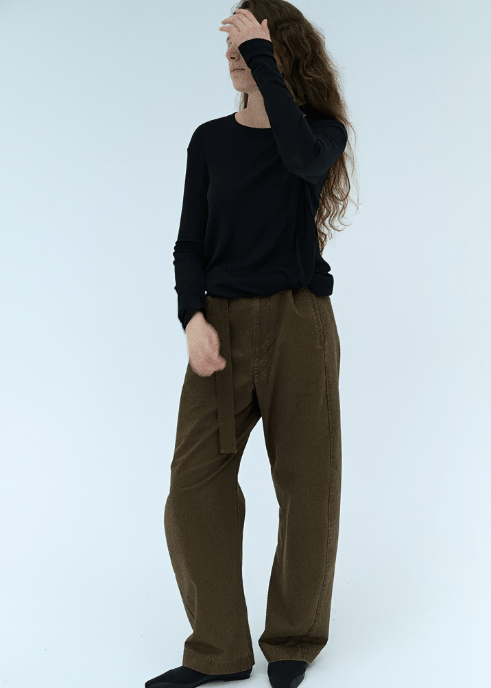 SEAMED CARGO TROUSERS - Vera Lumina