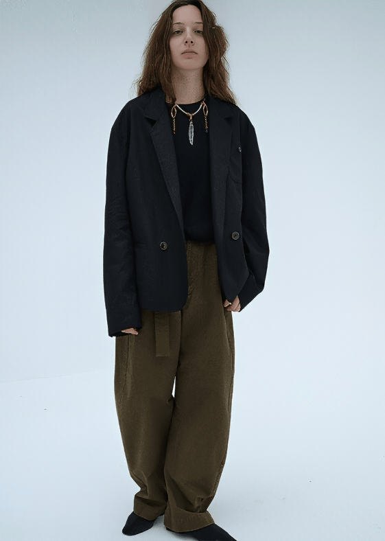 SEAMED CARGO TROUSERS - Vera Lumina