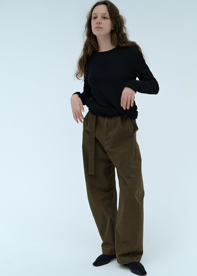 SEAMED CARGO TROUSERS - Vera Lumina