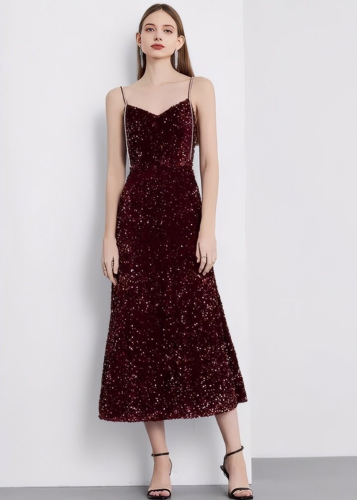 sequin camisole dress Feather Sequin Camisole Dress ECHOINE