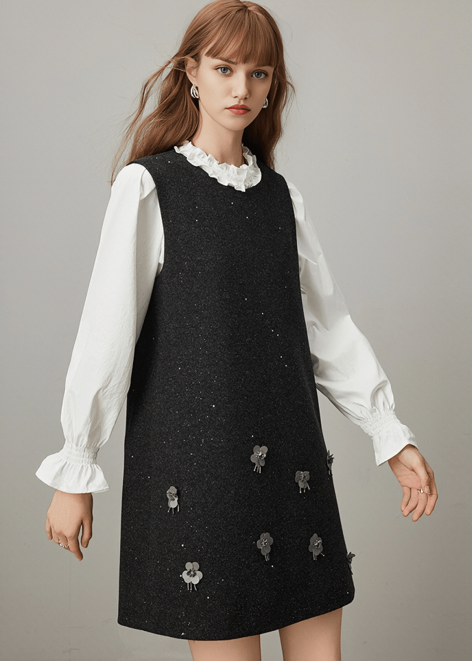 SEQUIN DAISY BLOUSE&JUMPER - Vera Lumina