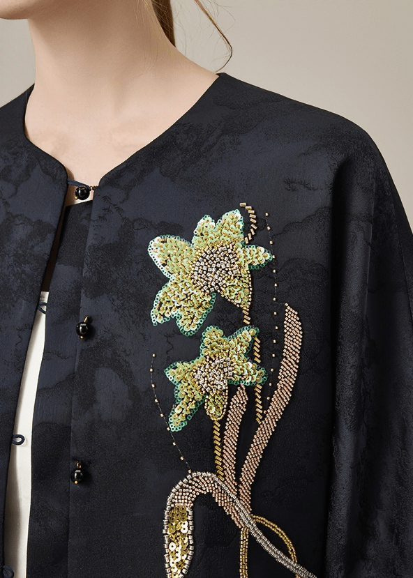 SEQUIN IRIS BROCADE JACKET - Vera Lumina