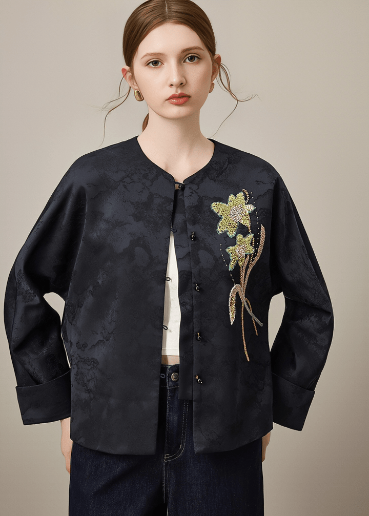 SEQUIN IRIS BROCADE JACKET - Vera Lumina