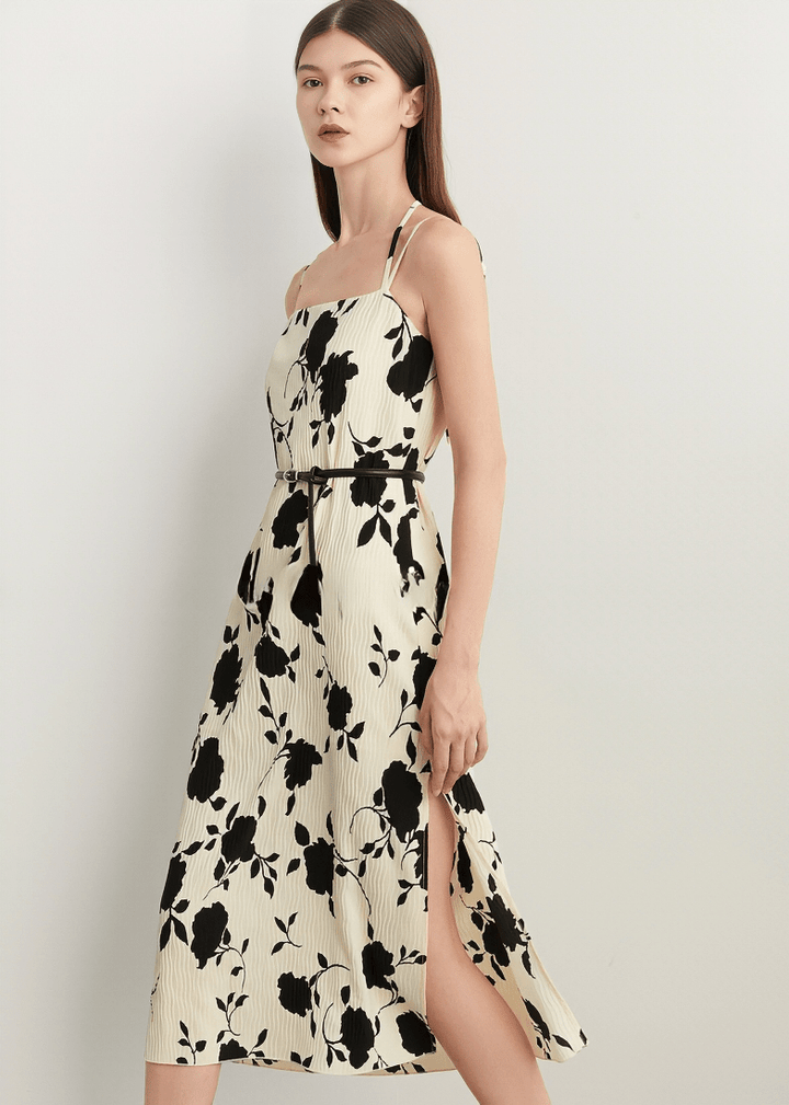 SHADOW BLOSSOM MIDI DRESS - Vera Lumina