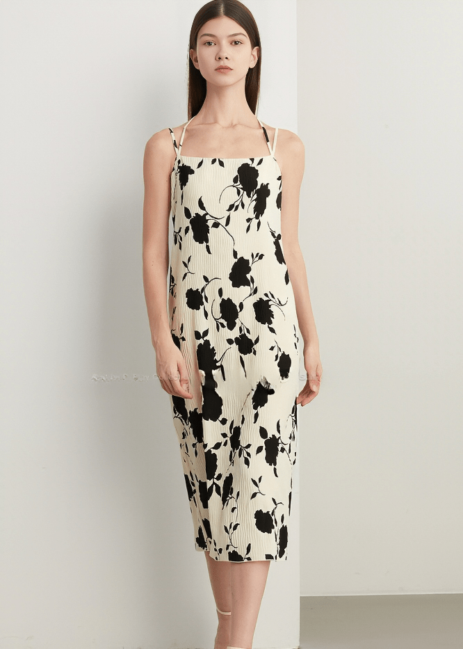 SHADOW BLOSSOM MIDI DRESS - Vera Lumina