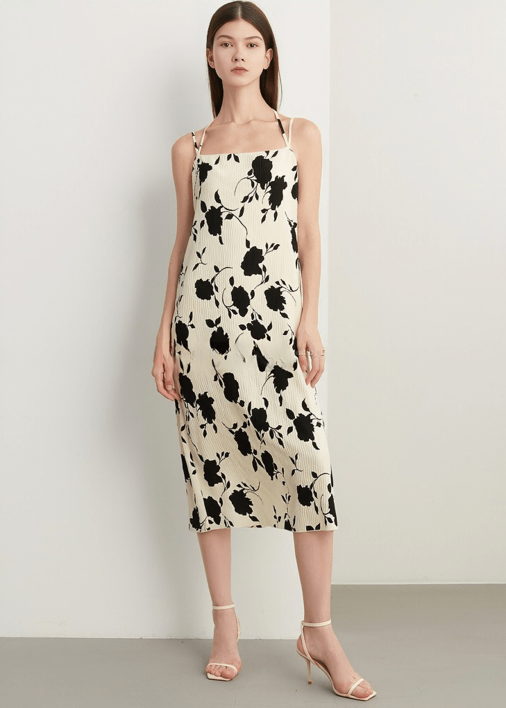 SHADOW BLOSSOM MIDI DRESS - Vera Lumina