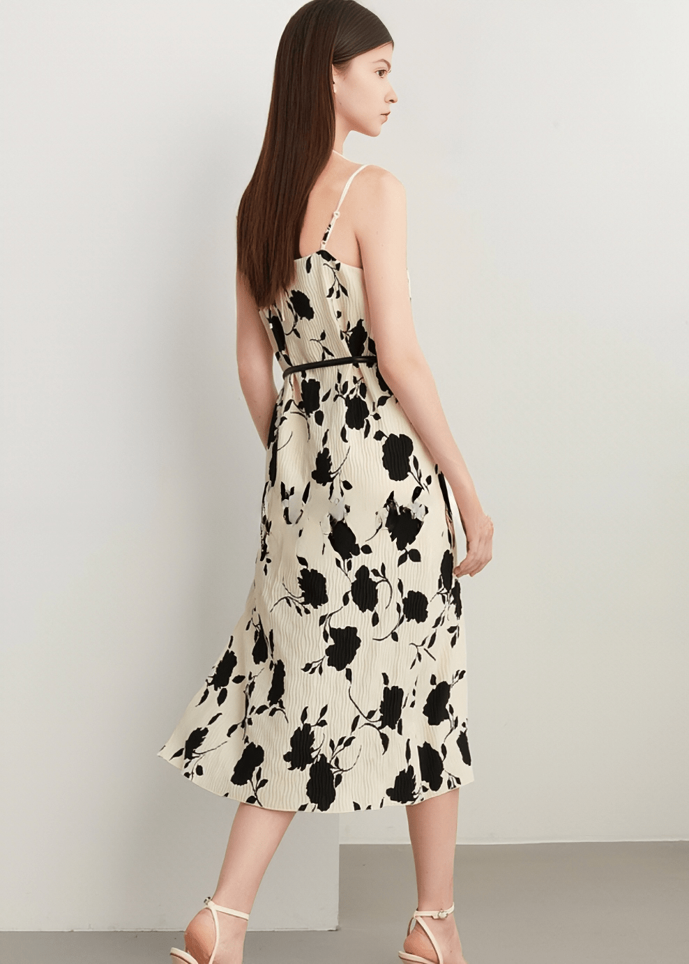 SHADOW BLOSSOM MIDI DRESS - Vera Lumina