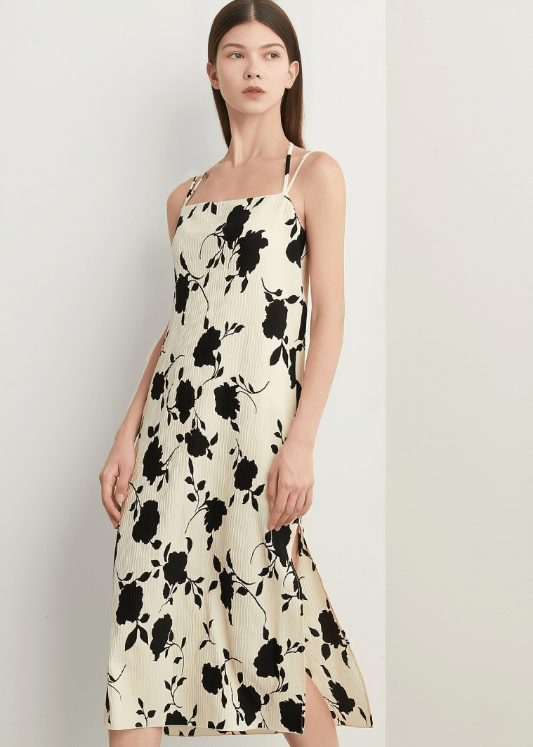 SHADOW BLOSSOM MIDI DRESS - Vera Lumina