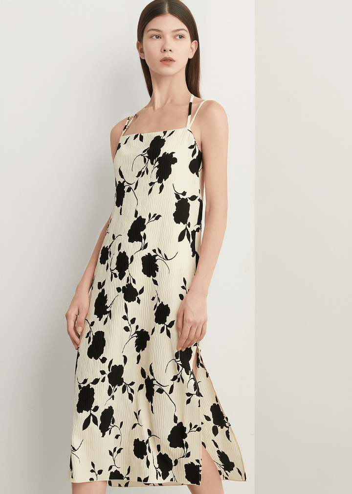 SHADOW BLOSSOM MIDI DRESS - Vera Lumina