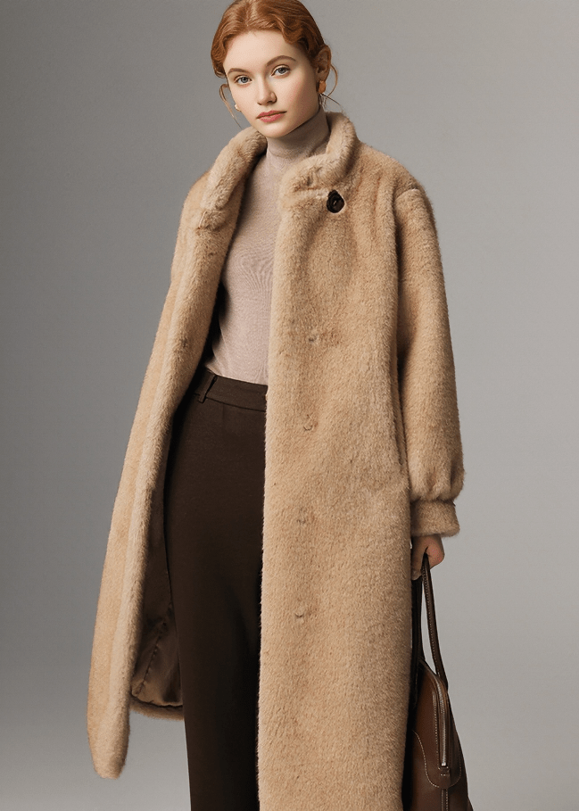 SHEARLING STANCE COAT - Vera Lumina