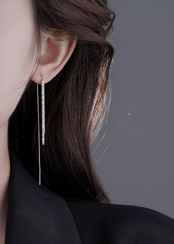 SHIMMER THREAD PIERCED EARRINGS - Vera Lumina