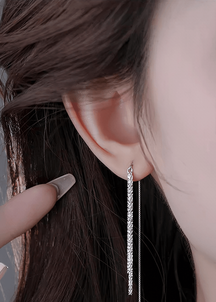 SHIMMER THREAD PIERCED EARRINGS - Vera Lumina