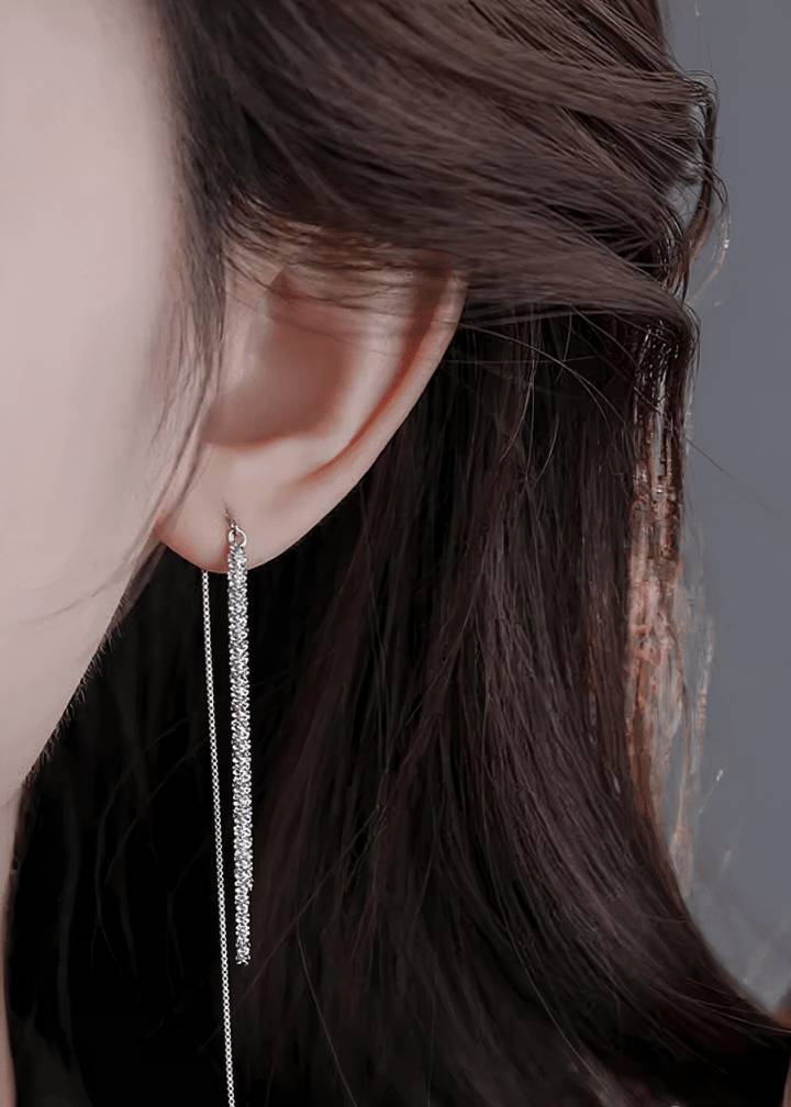 SHIMMER THREAD PIERCED EARRINGS - Vera Lumina