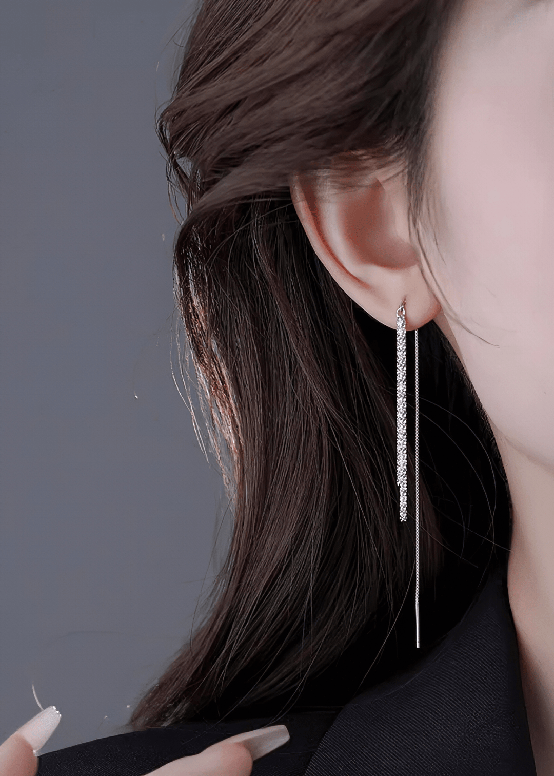 SHIMMER THREAD PIERCED EARRINGS - Vera Lumina