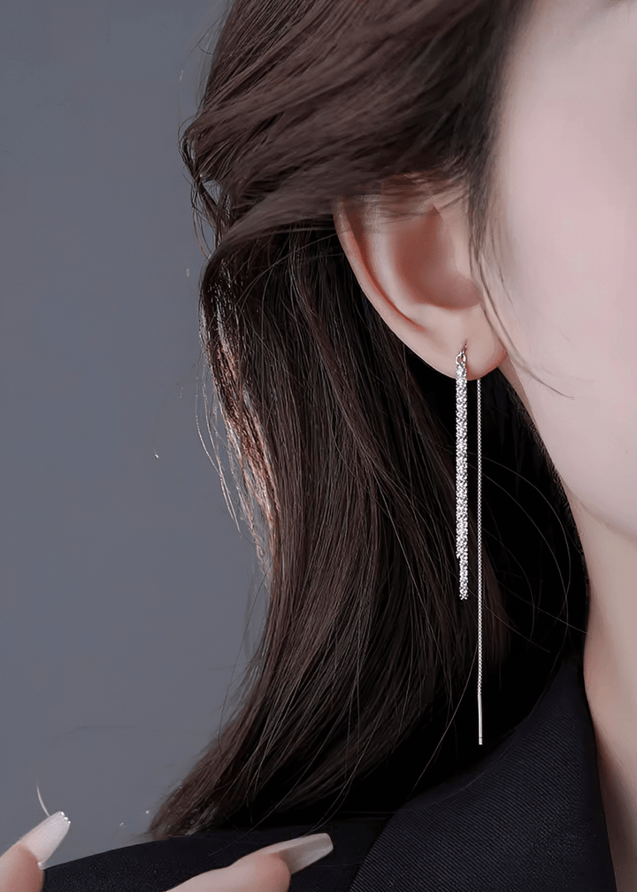 SHIMMER THREAD PIERCED EARRINGS - Vera Lumina