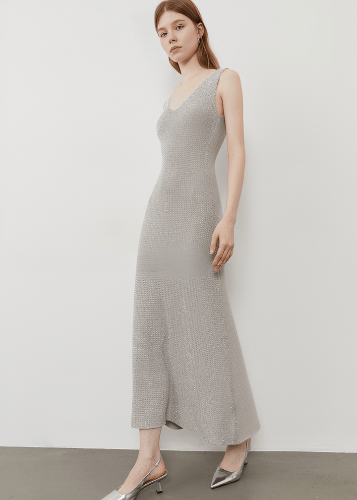SHIMMER WEAVE MAXI DRESS - Vera Lumina