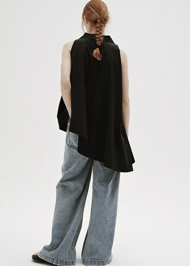 SIDE SEAM STITCH DETAIL WIDE LEG JEANS - Vera Lumina