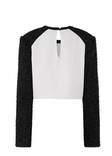 Silk black&white top - Vera Lumina