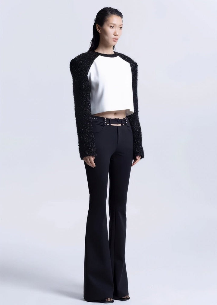 Silk black&white top - Vera Lumina