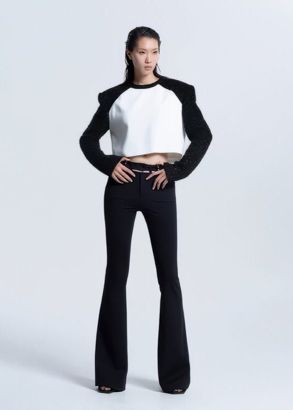 Silk black&white top - Vera Lumina