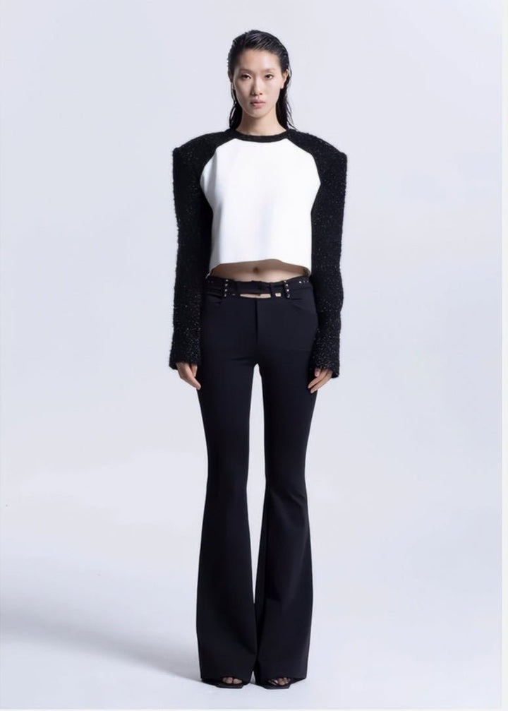 Silk black&white top - Vera Lumina