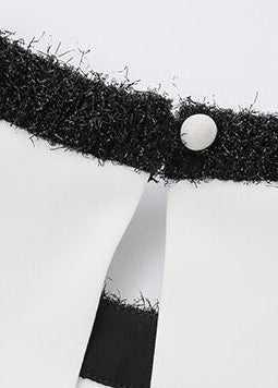 Silk black&white top - Vera Lumina