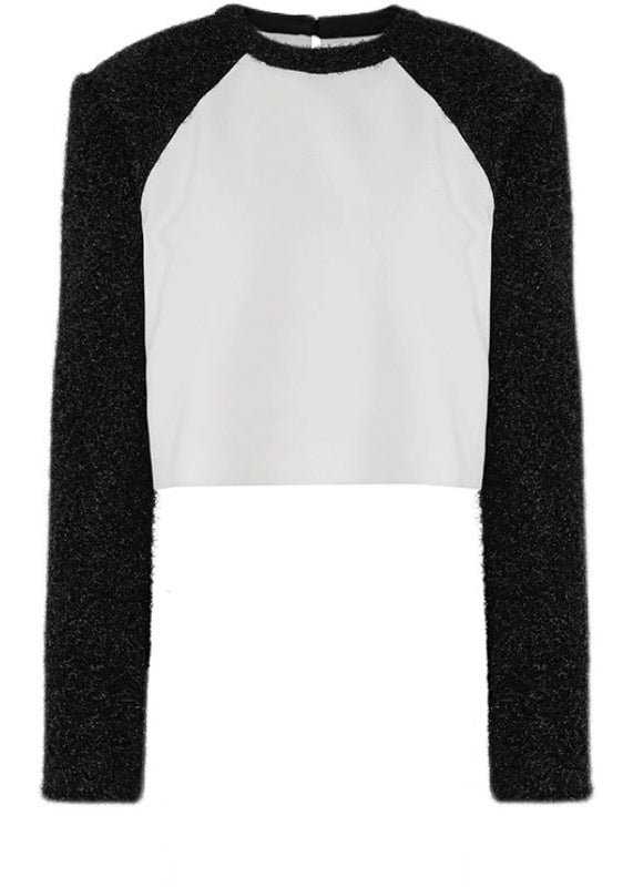 Silk black&white top - Vera Lumina